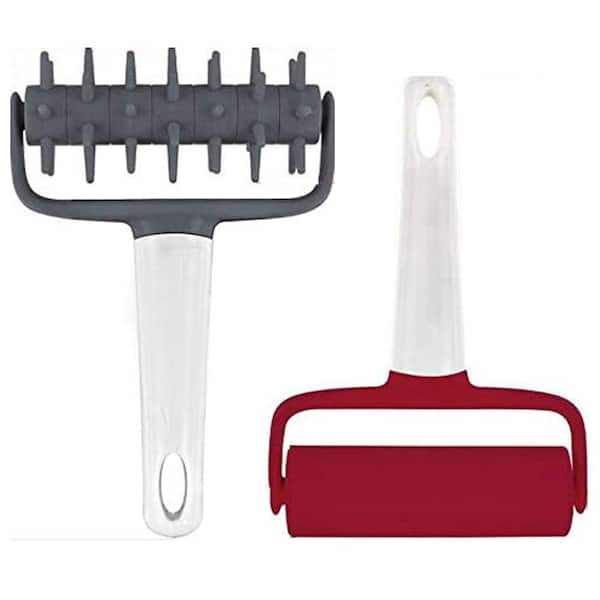 Stainless Steel Pizza Dough Roller & Docker Tool, Time-Saver Kitchen Accessory for Perfect Crust