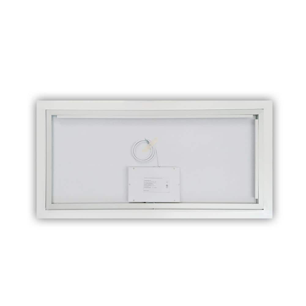 48" Frameless Rectangular LED Bathroom Vanity Mirror