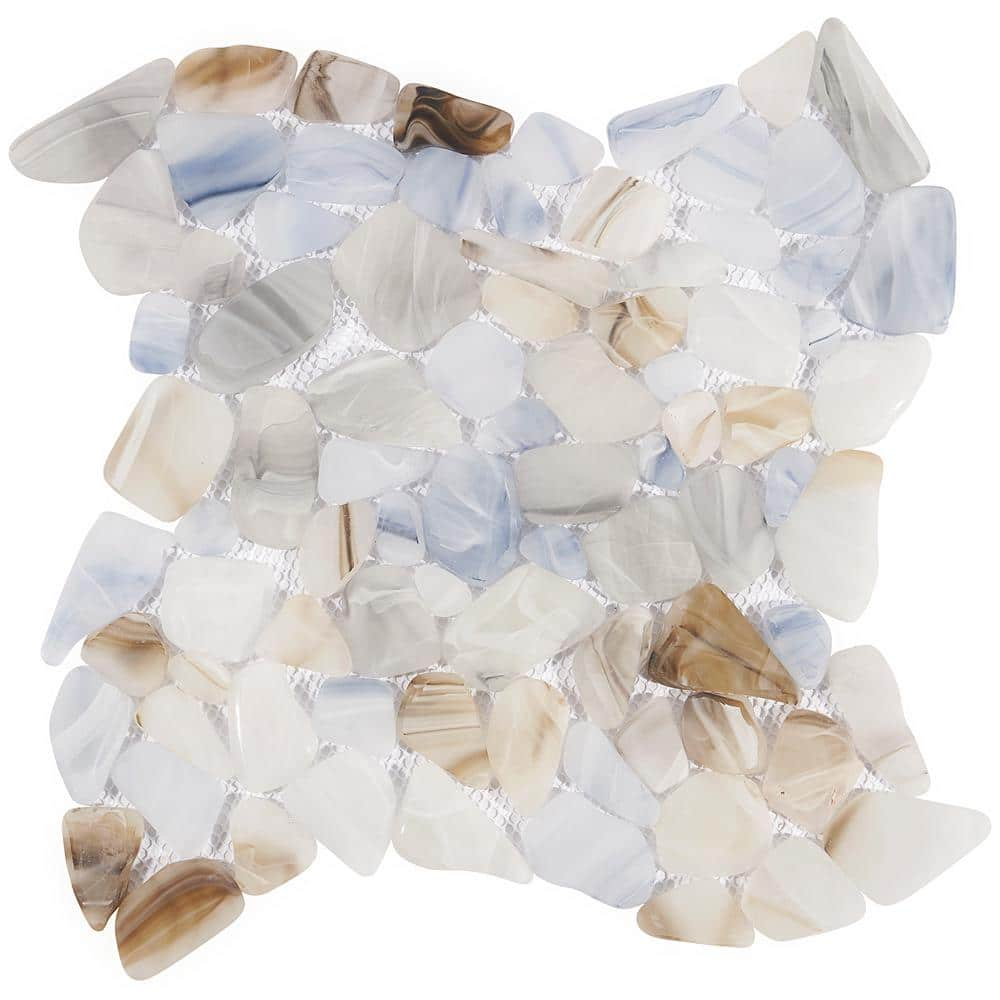 Ivy Hill Tile Hydra Frosted Seaglass Glass 4 In X 6 In Mosaic Tile Sample Ext3rd105098 The 1417