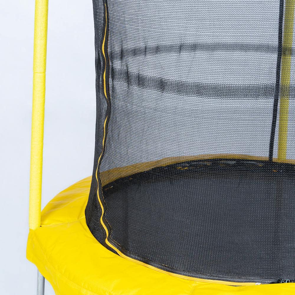 JumpKing 55-inch Yellow and Black Toddler Trampoline with Safety Net