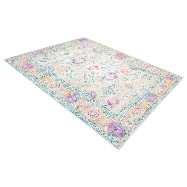 Ithica Contemporary Beige 5 ft. x 8 ft. Handmade Area Rug
