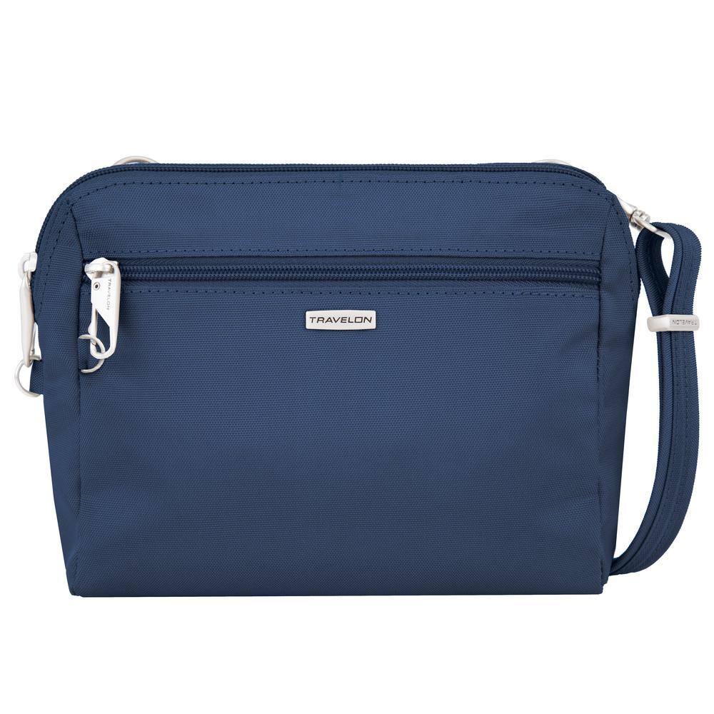 Travelon Anti-Theft Blue Convertible Crossbody and Waist Pack