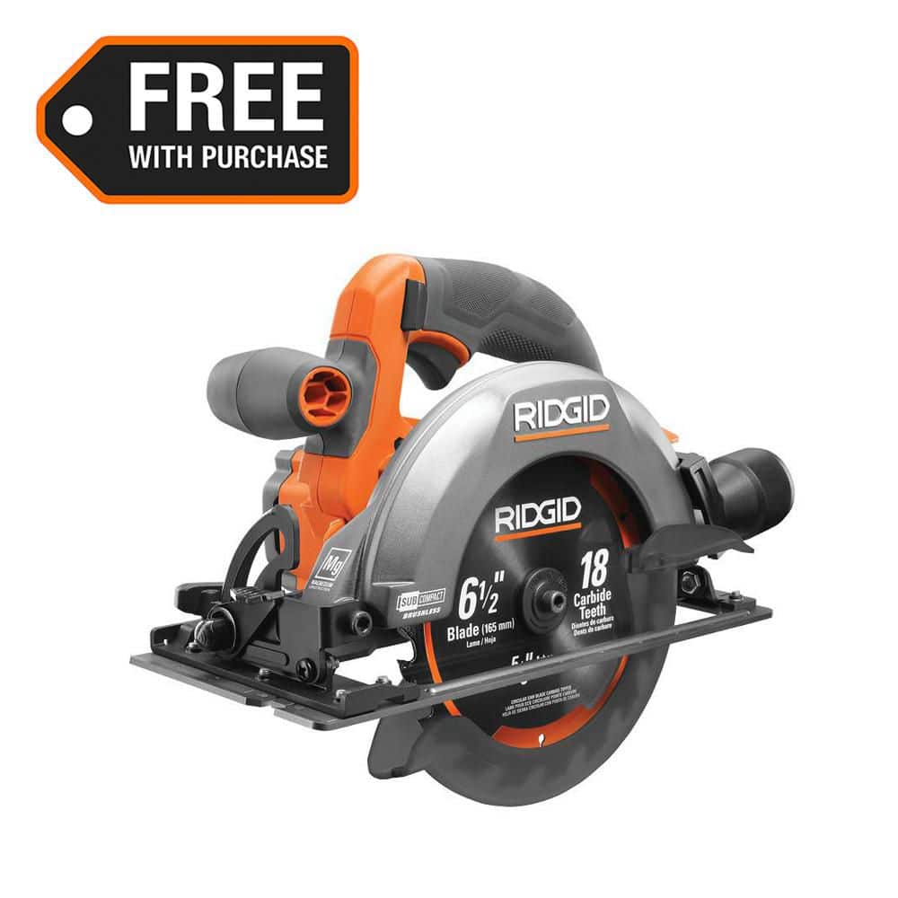 RIDGID 18V SubCompact Brushless Cordless 6-1/2 in. Circular Saw (Tool Only) R8656B