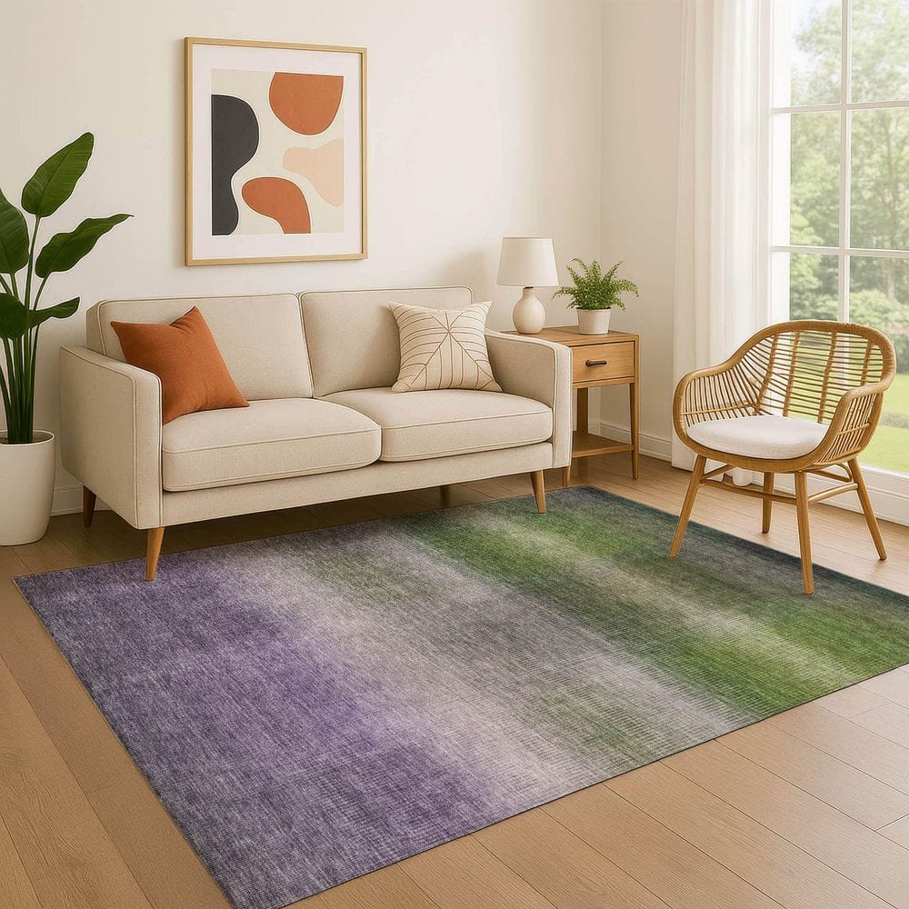 Mayfield Premium Machine Washable Abstract AMF1735 Olive 5 ft. x 7 ft. 6 in. Area Rug price history on PriceWatchPro