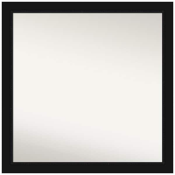 Amanti Art Avon Black 29 in. W x 29 in. H Square Non-Beveled Framed Wall Mirror in Black