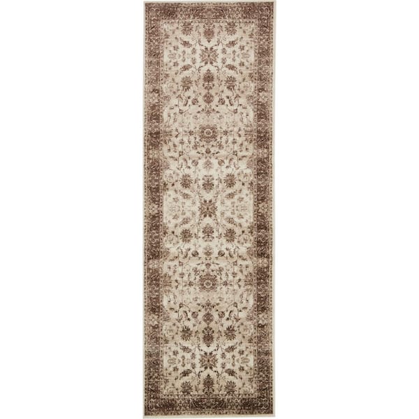 Unique Loom Rushmore Lincoln Ivory 3' 0 x 9' 10 Runner Rug