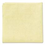 16 in. x 16 in. Light Commercial Yellow Microfiber Cloth (24-Count)