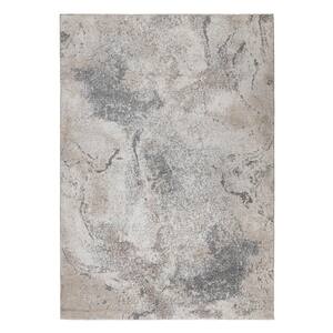 Yasmin Ester Cream 3 ft. 11 in. x 5 ft. 11 in. Abstract Polyester Area Rug
