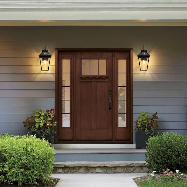 Modern Outdoor Waterproof Wall Lamp, Decoration Front Door Roadway Pillar Light, E26, Bulb Not Included (2-Pack)
