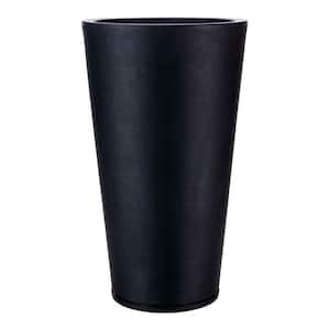 Genebra Large Black Plastic Resin Indoor and Outdoor Planter Bowl