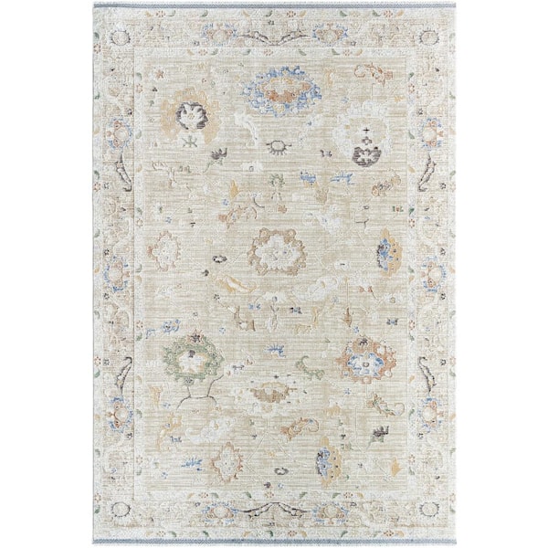 Livabliss Rivaldo Cream/Light Olive Oriental 2 ft. x 3 ft. Indoor Area Rug