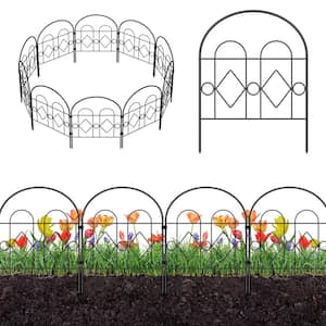 16.5 in. L x 12.6 in. W, 2 Arches Garden Decorative Garden Fence, No-Dig, Rustproof Metal Panels (10-Pieces)