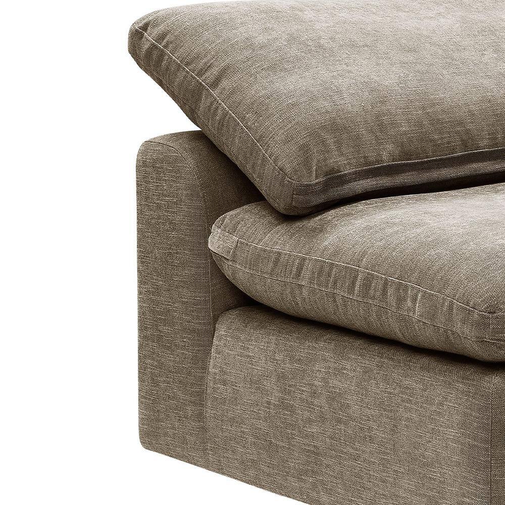 Naveen 23'' Khaki Linen Modular Armless Chair