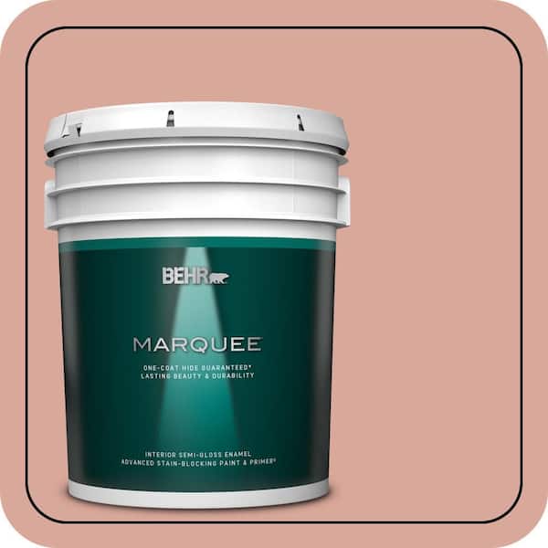BEHR MARQUEE 5 gal. #PMD-70 Cottage Rose Semi-Gloss Enamel Interior Paint & Primer