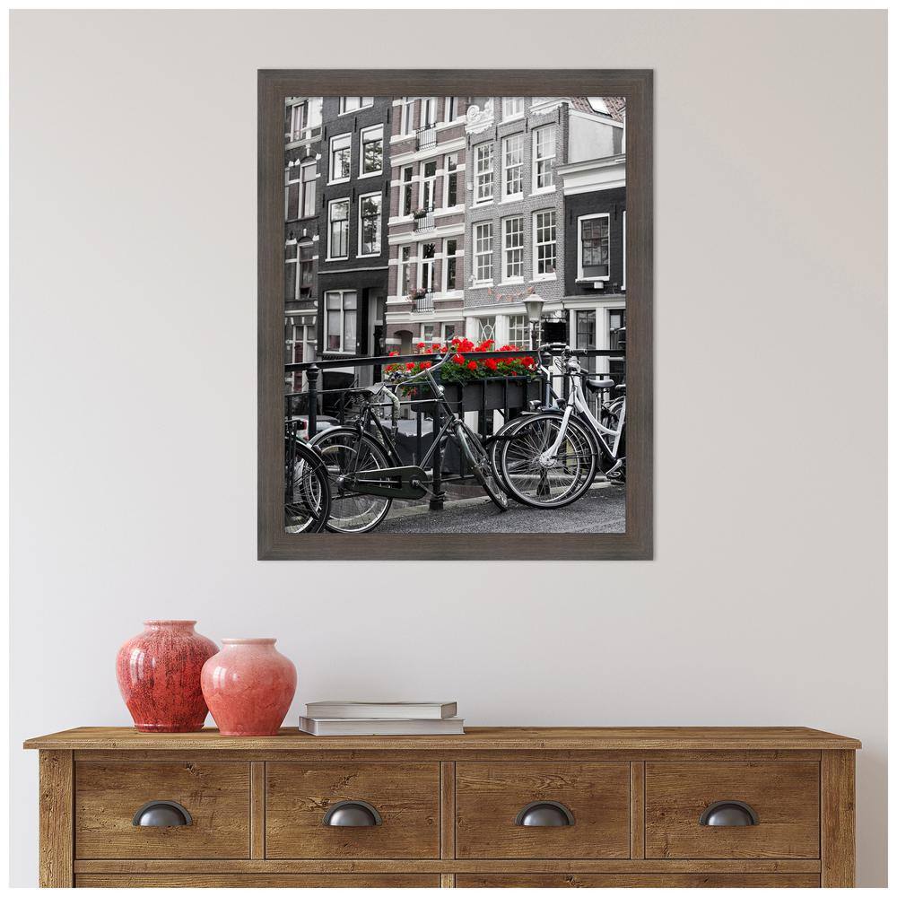 Classic Hardwood Chocolate Brown Narrow Wood Picture Frame