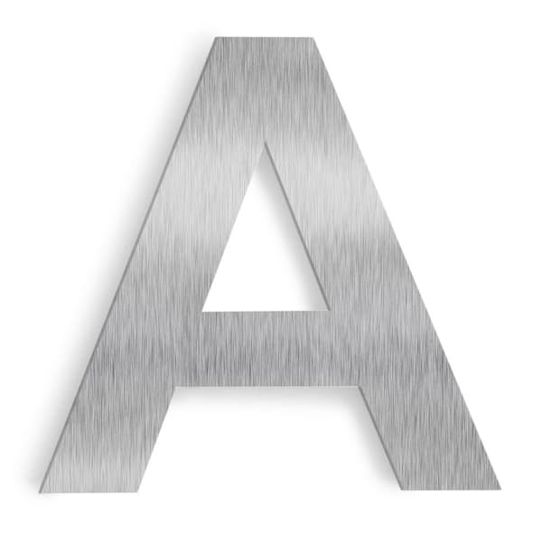 Barton 6 in. Satin Stainless Steel Floating House Letter A
