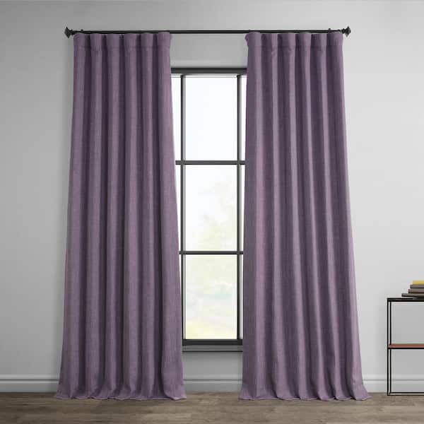 Exclusive Fabrics & Furnishings Iris Solid Rod Pocket Room Darkening Curtain - 50 in. W x 84 in. L (1 Panel)