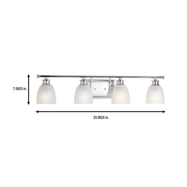 Progress Lighting Lucky Collection 33.56 in. 4-Light Polished