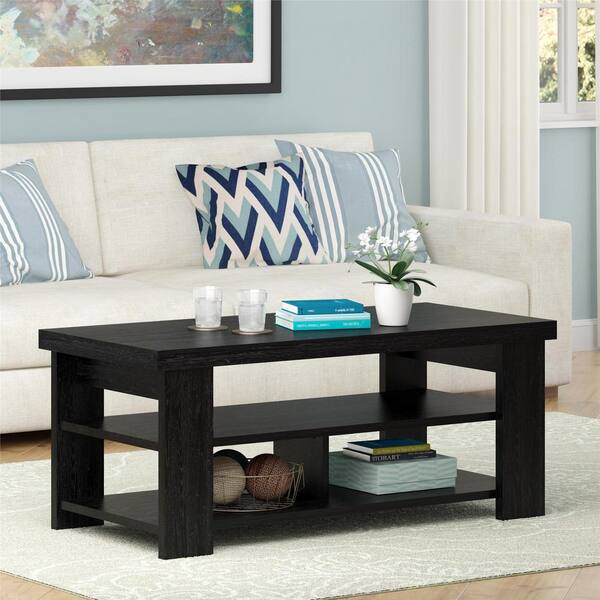 Altra Furniture Jensen Black Ebony Ash Storage Coffee Table