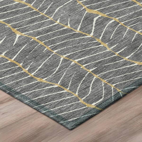 Chantille Machine Washable Indoor/Outdoor Abstract ACN3038 Gray 2 ft. x 3 ft. Accent Rug