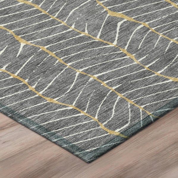 Chantille Machine Washable Indoor/Outdoor Abstract ACN3038 Gray 5 ft. x 7 ft. 6 in. Area Rug