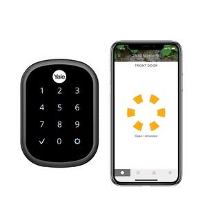 Assure Lock SL Black Suede Thumbturn Deadbolt with Wi-Fi and Slim Touchscreen Keypad