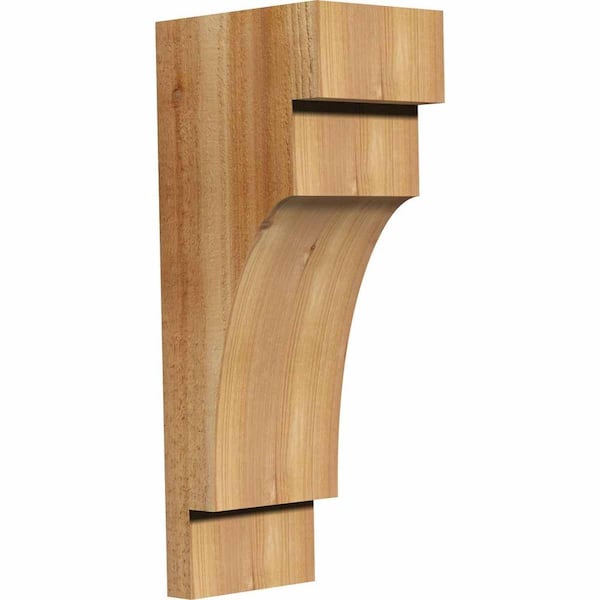 Ekena Millwork 6 in. x 8 in. x 20 in. Western Red Cedar Mediterranean Rough Sawn Corbel