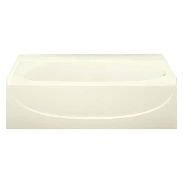 STERLING Acclaim 5 ft. Right Drain Rectangular Alcove Soaking Tub in Biscuit