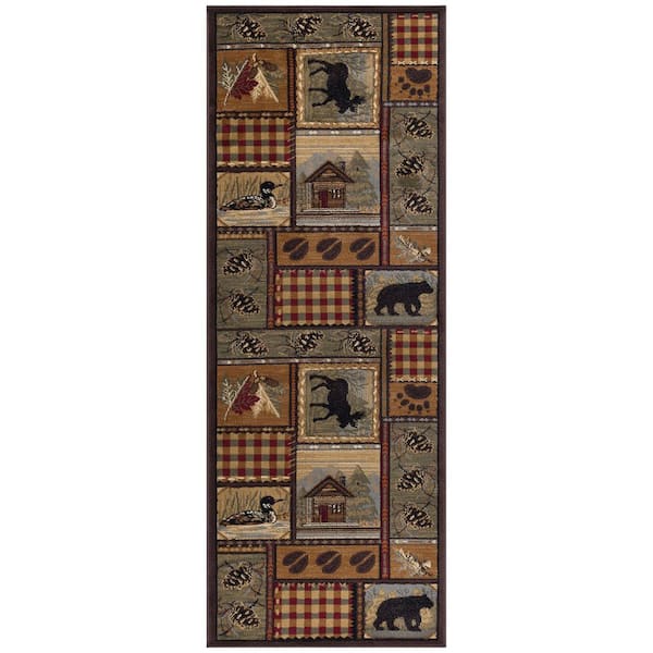 Nature Lodge Multi-Color 3 ft. x 10 ft. Indoor Runner Rug
