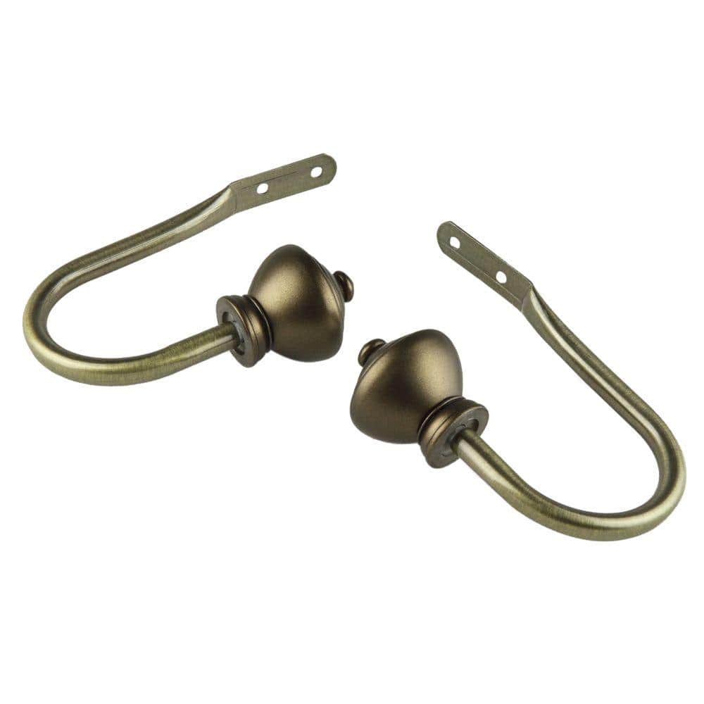 Antique Gold Steel Decorative Curtain Holdback Set