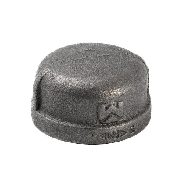 1-1/2 in. Black Malleable Iron Cap