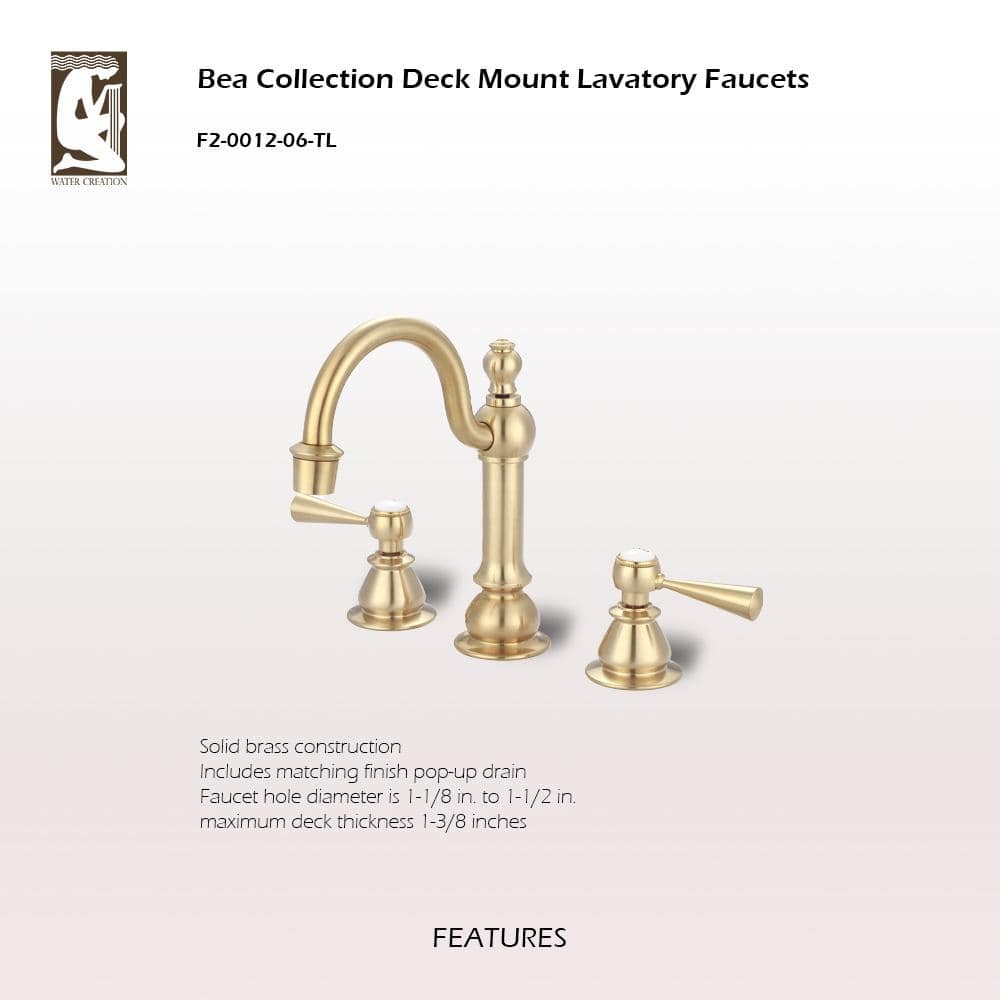 Satin Brass High Arc Torch Lever Handle Lavatory Faucet