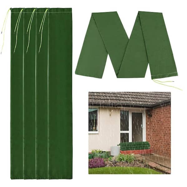 Wellco 47.2in. x 7.5in. Long Canvas Sandbags with Elastic Band Flood Water Barrier Flood Control(4-Pack)