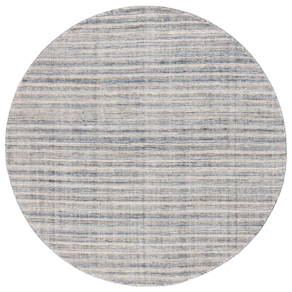 Mirage 6 ft. x 6 ft. Ivory/Blue Striped Marle Round Area Rug price history on PriceWatchPro
