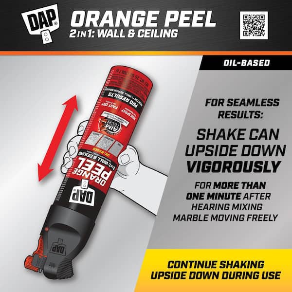 Spray Texture 25 Oz. Orange Peel Oil Based 2-in-1 Wall and Ceiling White Texture Spray with Aim Tech Nozzle (6-Pack)