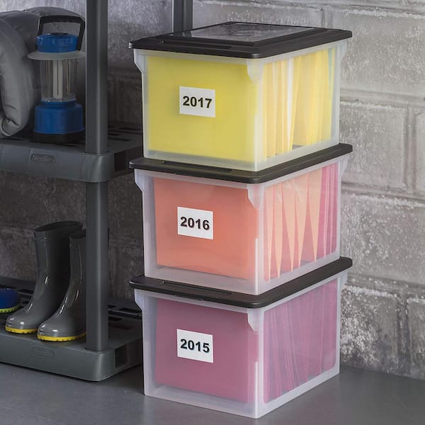 Storage Cabinet -76 Quart Office Organization,Bathroom Organizer,5 Packs  Plastic Shelves Organizer,Storage Bins with Lids, Collapsible Outdoor  Storage