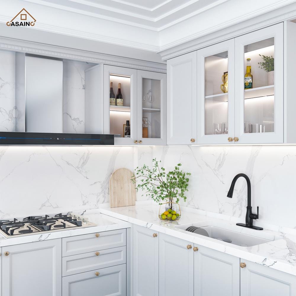 Matte Black Pull Down Kitchen Faucet with Digital Display