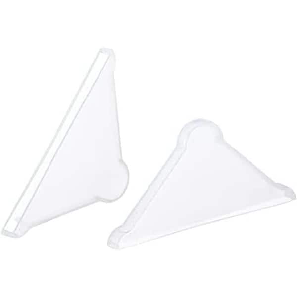 Triangle Corner Protector 37 x 3mm for Ceramic Glass Metal Sheets PP Plastic White Pack of 30