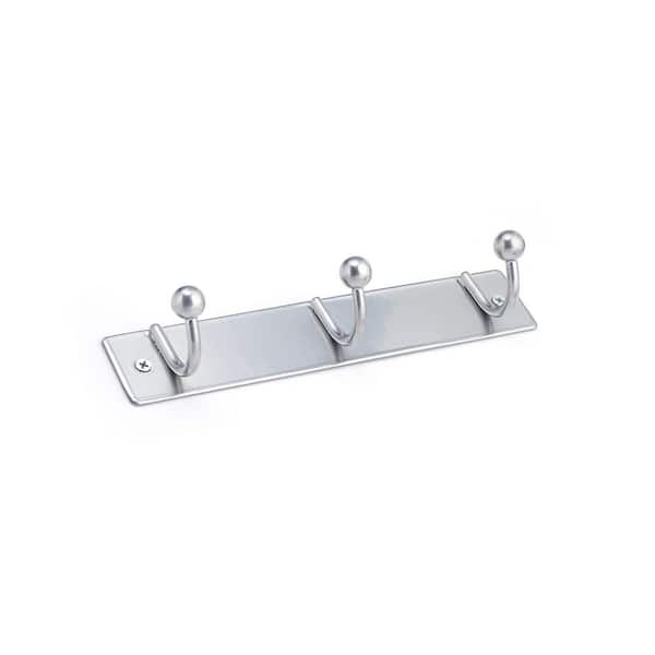 Nystrom 9-1/16 in. (230 mm) Brushed Aluminum Utility Hook Rack