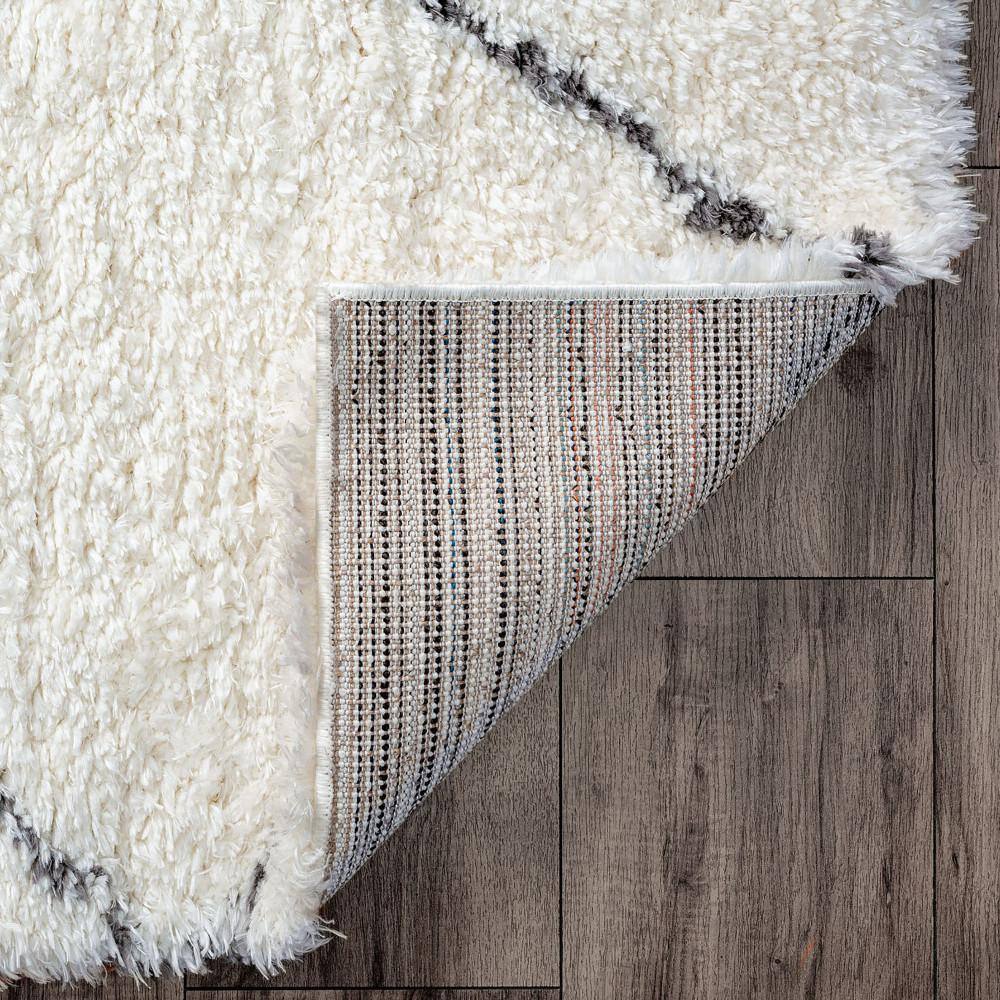 Heavenly Black Shag 2x8 Synthetic Easy Care Runner Rug