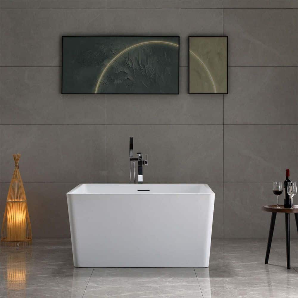 Bologna 47.2'' Glossy White Freestanding Acrylic Soaking Tub