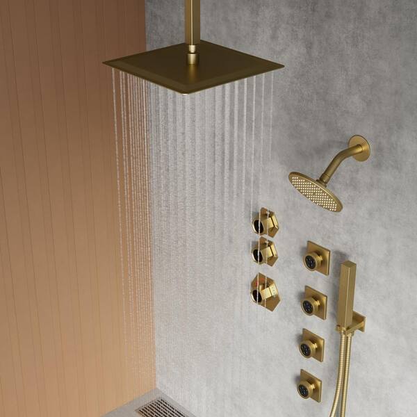 Reviews for YAWWALK Thermostatic 8-Spray 12 and 6 in. Dual
