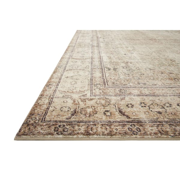 Margot Antique/Moss 5 ft. x 7 ft. 6 in. Bohemian Vintage Printed Plush Area Rug