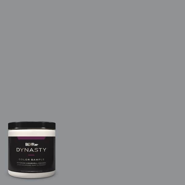 BEHR DYNASTY 8 oz. #PPU26-05 Flint Gray Eggshell Enamel Stain-Blocking Interior Paint & Primer Sample