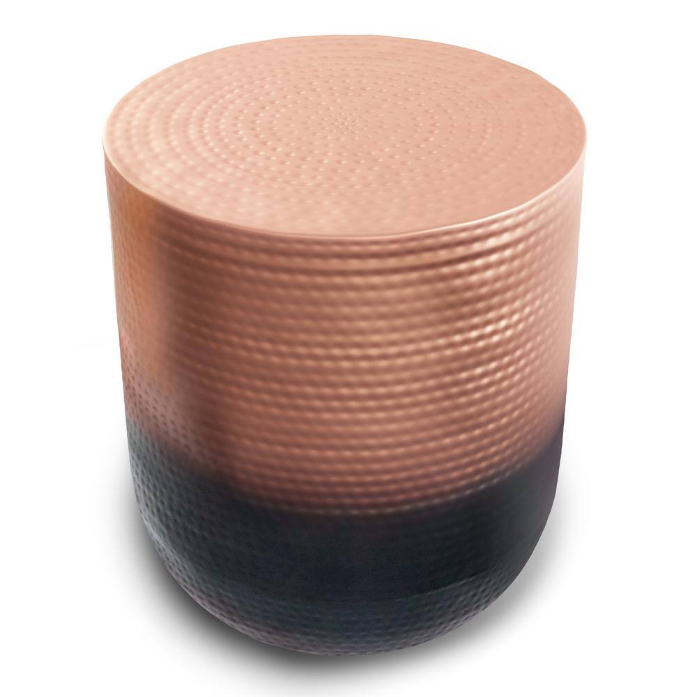 Nova 19" Copper Ombre Round Metal Side Table