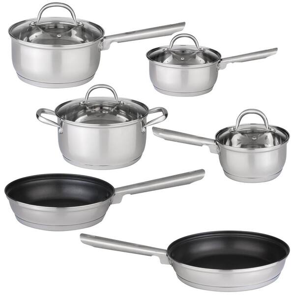 BergHOFF Dorato 10-Piece Stainless Steel Nonstick Cookware Set