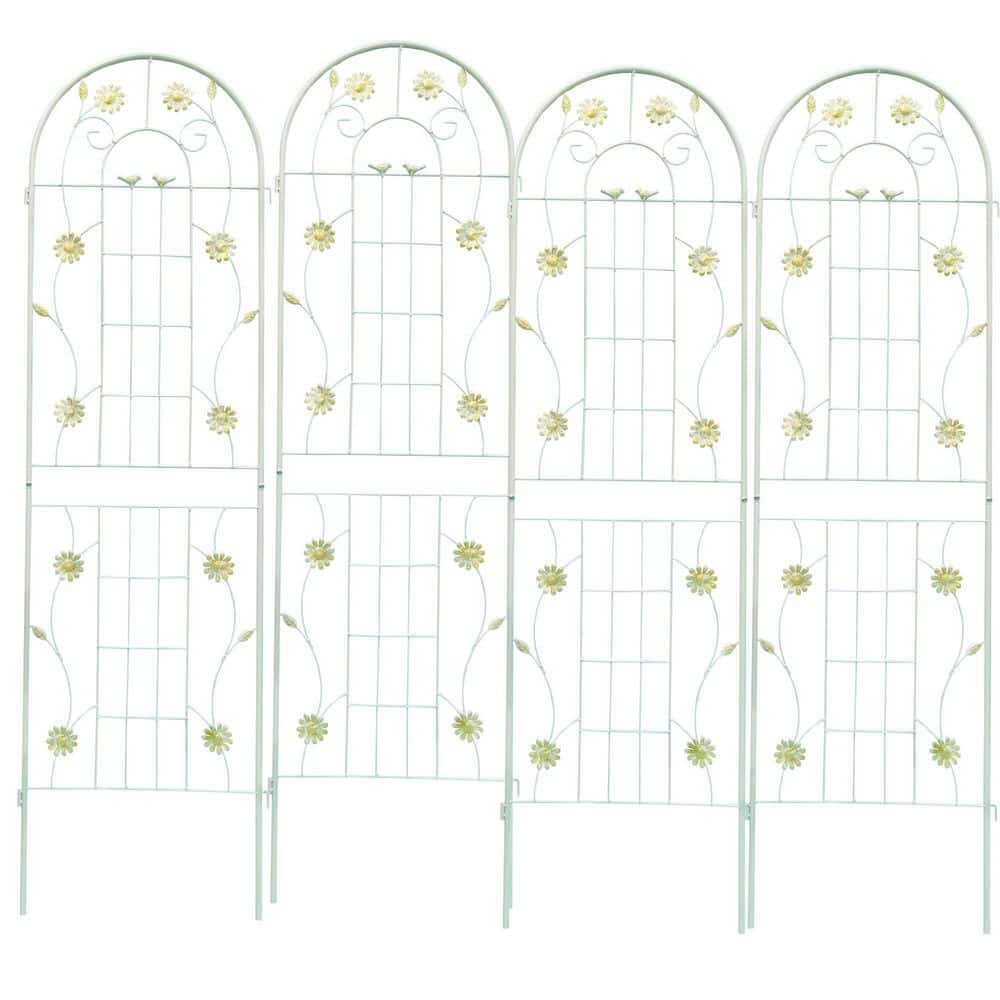 4-Pack Metal Garden Trellis 71 in. x 19.7 in. Rustproof Trellis for Climbing Plants Outdoor Flower Support price history on PriceWatchPro