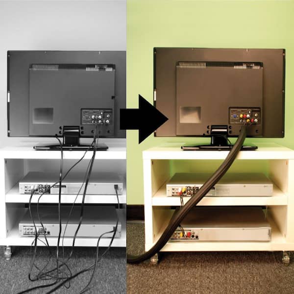 Flexi Cable Wrap to Organize Cords Behind Computer & TV by UT Wire