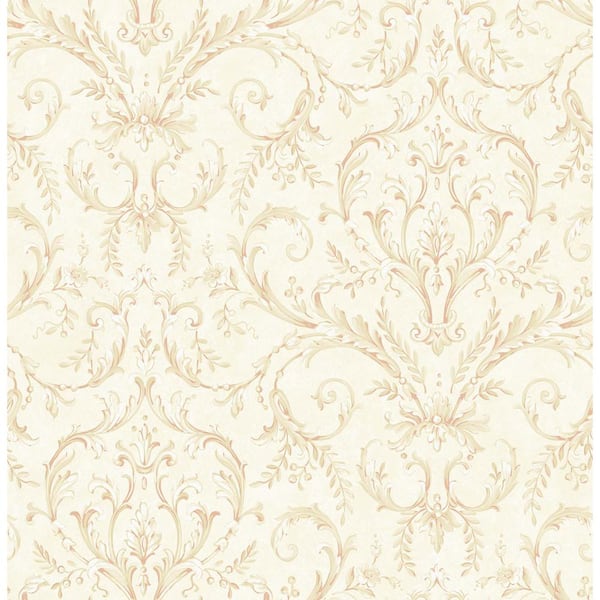 Chelsea Glitter Damask wallpaper in cream & gold