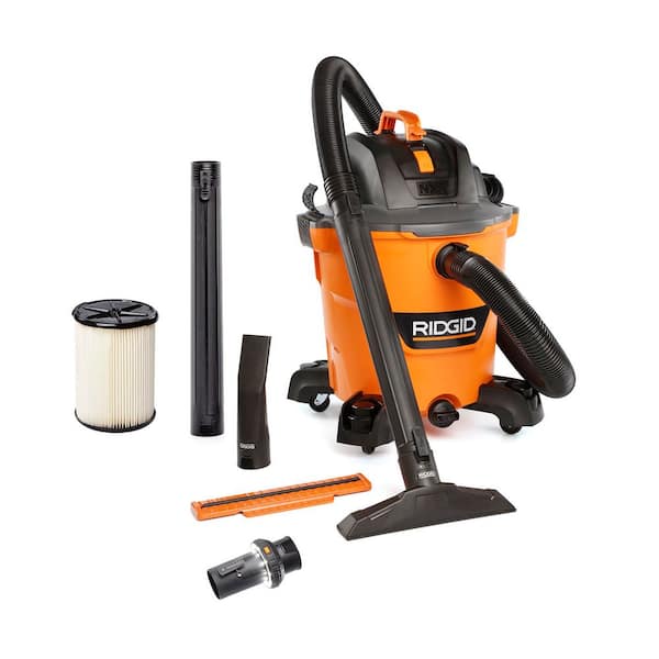 12 Gal. 5.0 Peak HP NXT Shop Vacuum HD1200 Wet Dry Vac with General Debris Filter, Hose, Wands, Accessories and LED Cuff